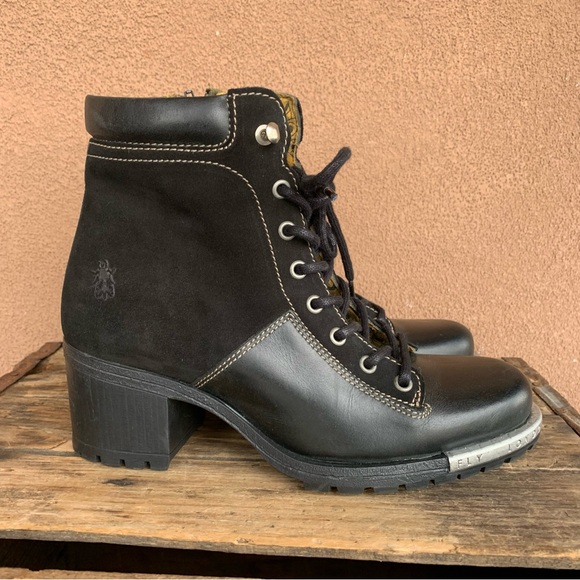 Fly London Women’s Leal Combat Boot - Picture 2 of 9